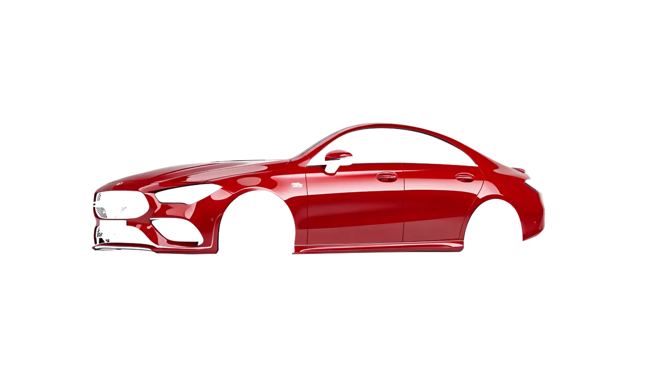 Mercedes-Benz CLA 35 AMG 2020 wrapped in Hot Rod Red (3M G13), front three-quarter view
