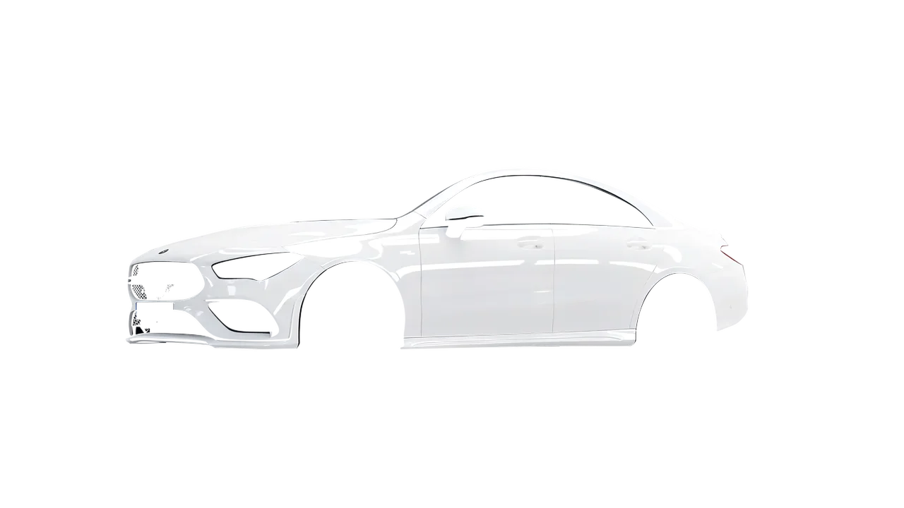 Mercedes-Benz CLA 35 AMG 2020 wrapped in Gloss White (3M G10), front three-quarter view
