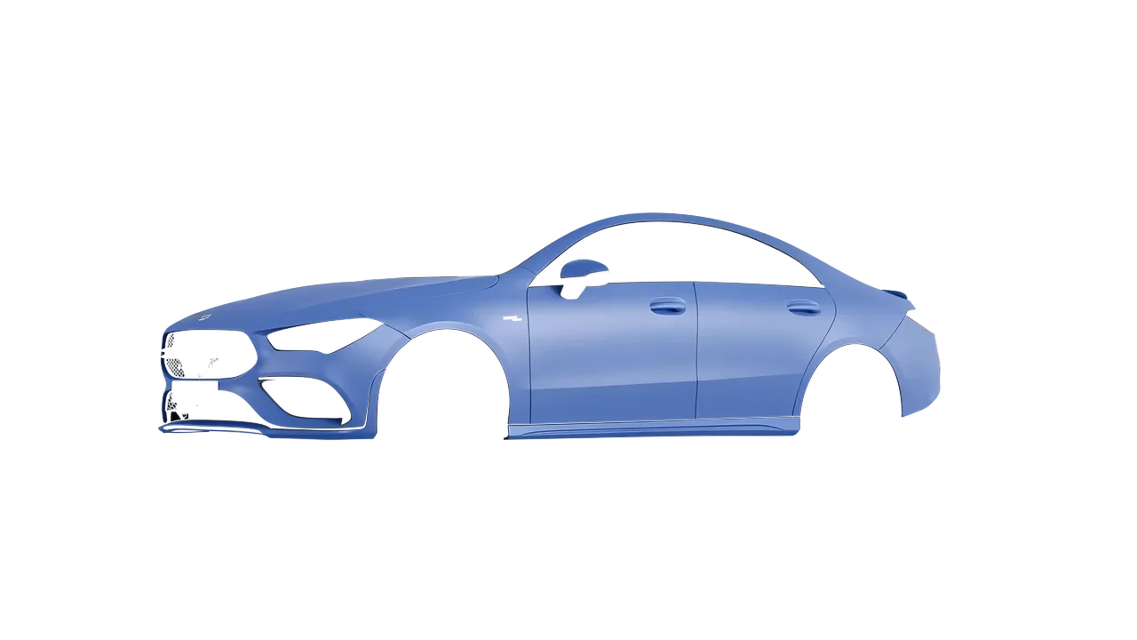 Mercedes-Benz CLA 35 AMG 2020 wrapped in Dreamline Blue (Avery Dennison SW900-616-O), front three-quarter view