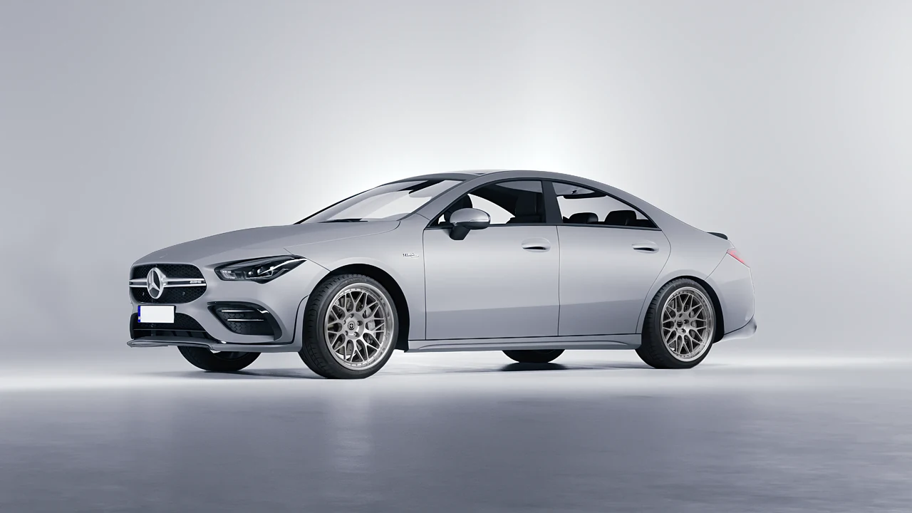 Mercedes-Benz CLA 35 AMG 2020 on HRE Performance Wheels 300 forged wheels, front three-quarter view