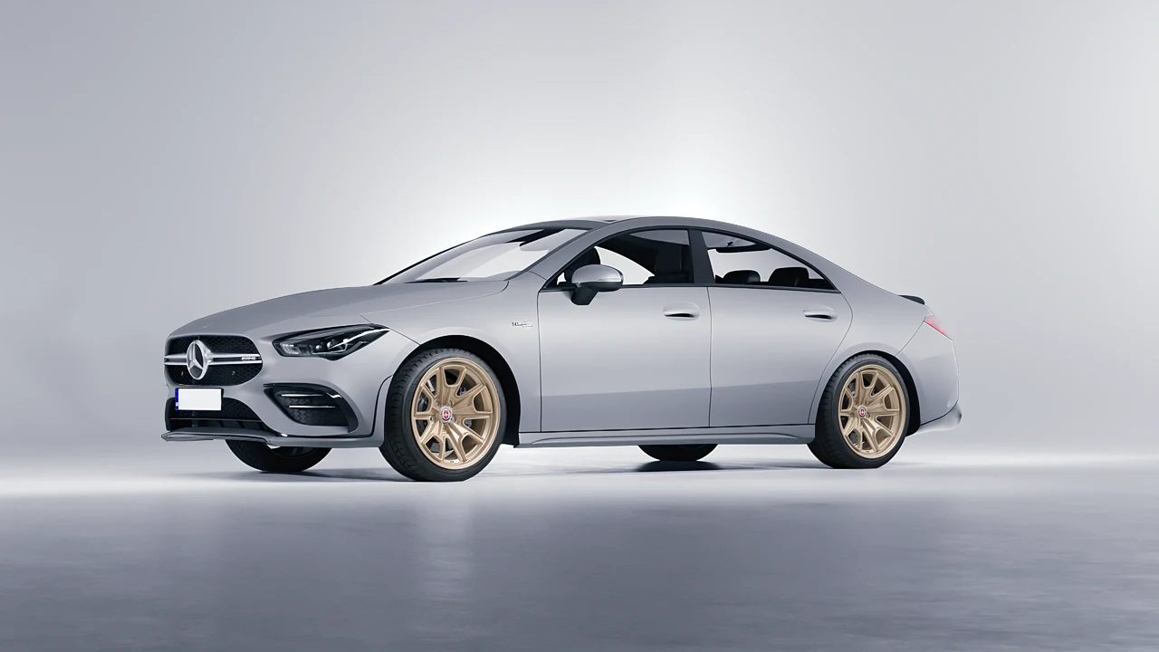Mercedes-Benz CLA 35 AMG 2020 on HRE Performance Wheels 427M forged wheels, front three-quarter view