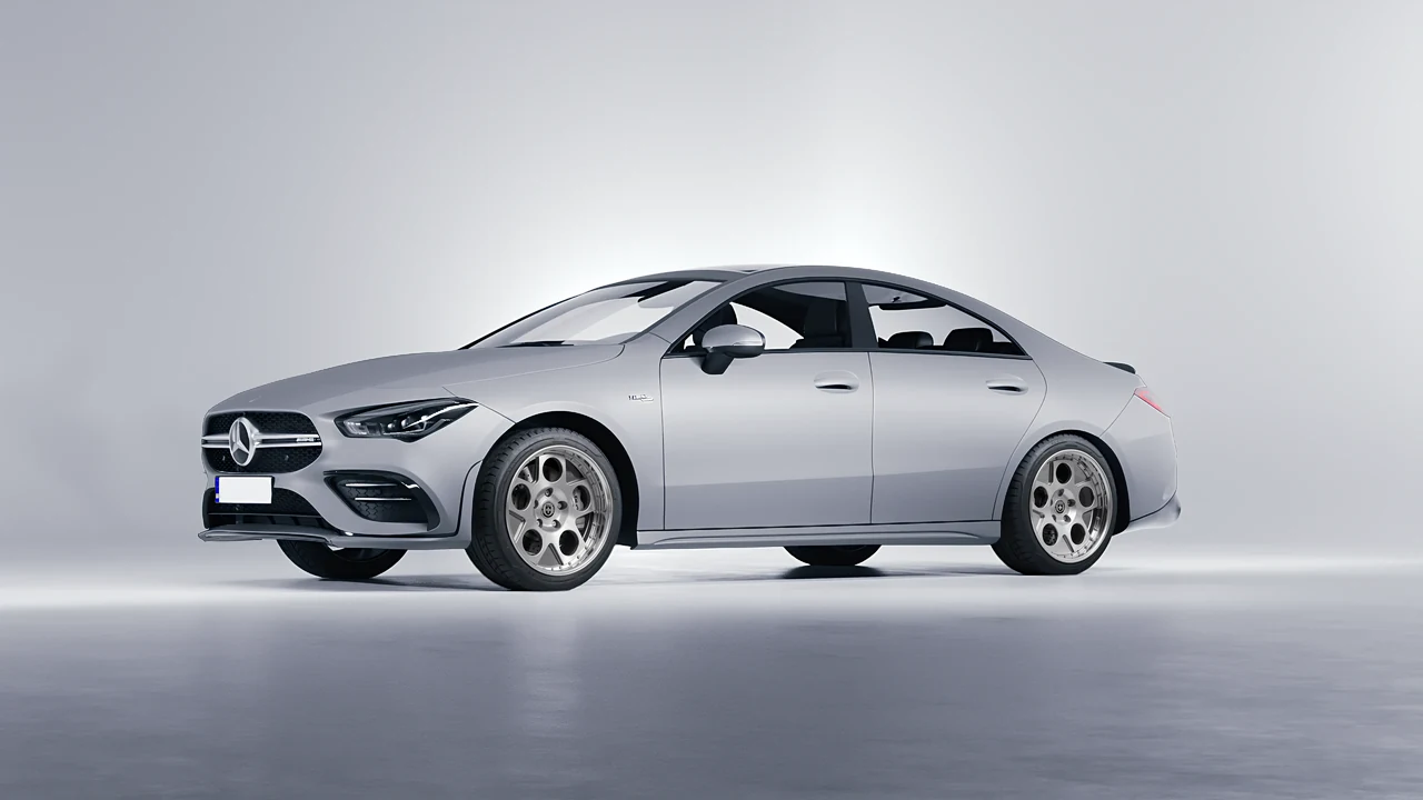 Mercedes-Benz CLA 35 AMG 2020 on HRE Performance Wheels 454 forged wheels, front three-quarter view