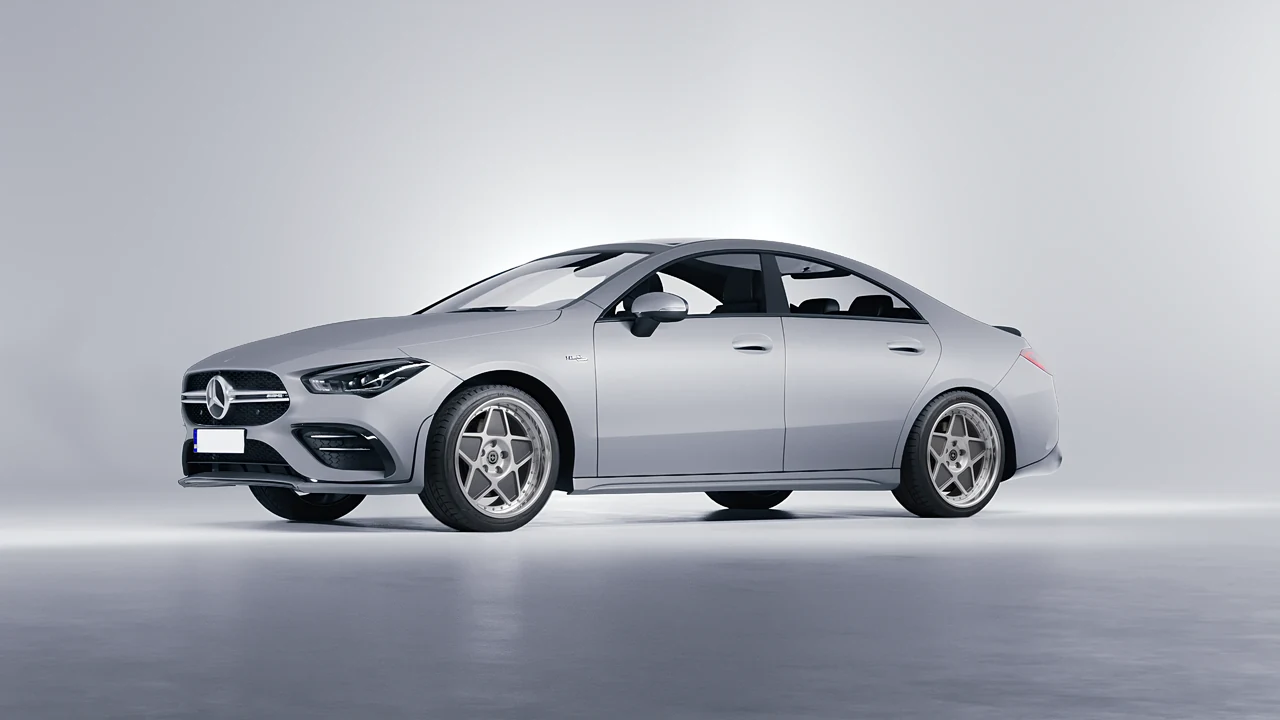 Mercedes-Benz CLA 35 AMG 2020 on HRE Performance Wheels 505 forged wheels, front three-quarter view