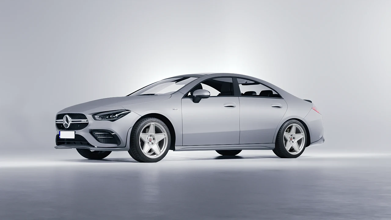 Mercedes-Benz CLA 35 AMG 2020 on HRE Performance Wheels 505M forged wheels, front three-quarter view