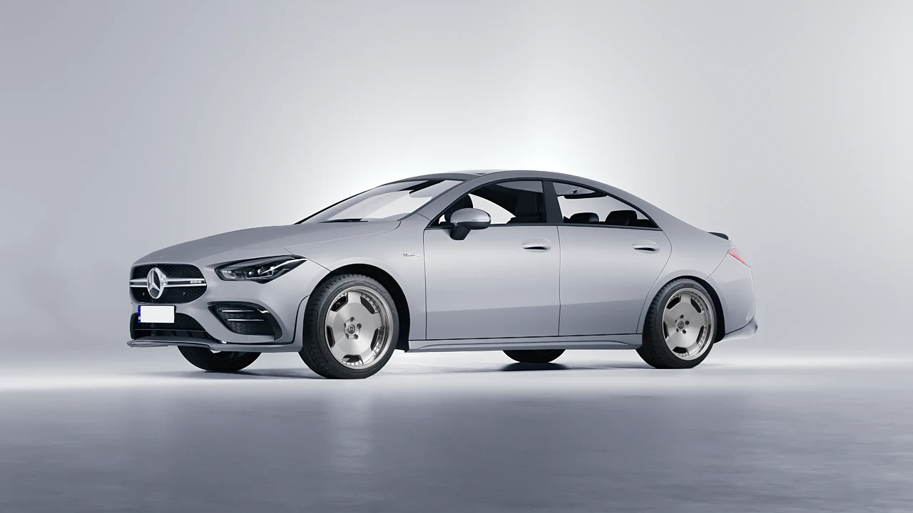 Mercedes-Benz CLA 35 AMG 2020 on HRE Performance Wheels 544 forged wheels, front three-quarter view