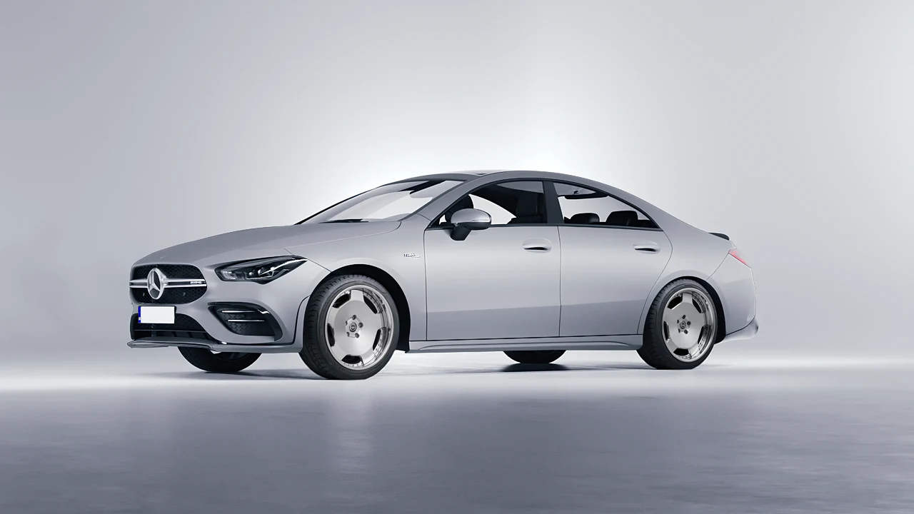 Mercedes-Benz CLA 35 AMG 2020 on HRE Performance Wheels 544C forged wheels, front three-quarter view