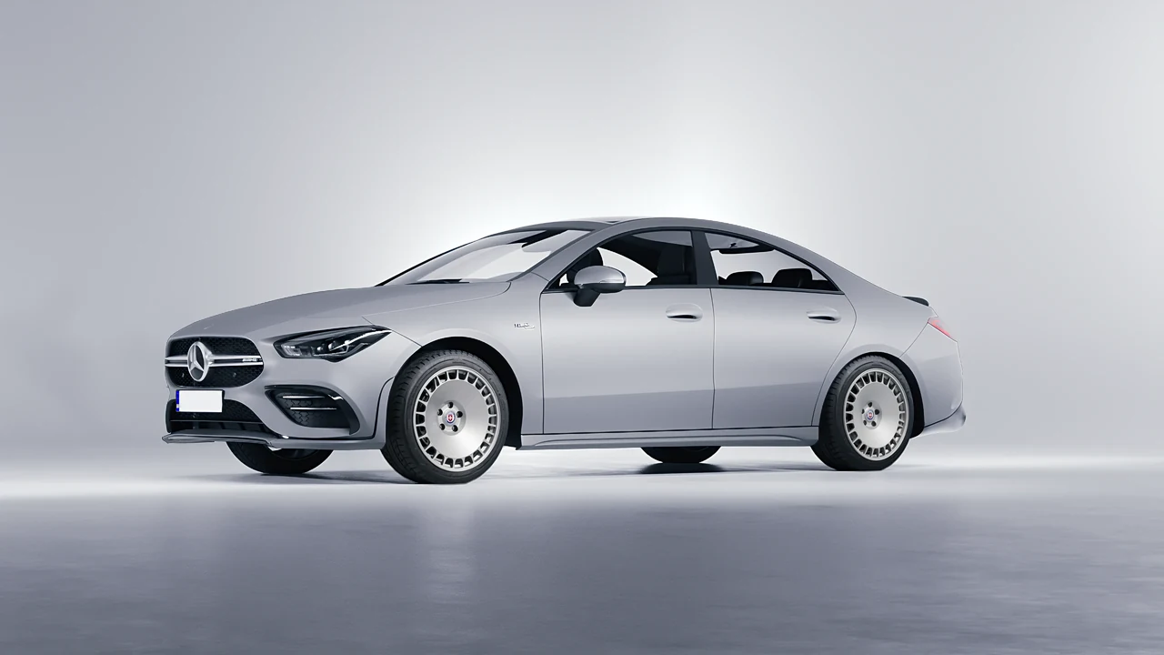 Mercedes-Benz CLA 35 AMG 2020 on HRE Performance Wheels 935M forged wheels, front three-quarter view