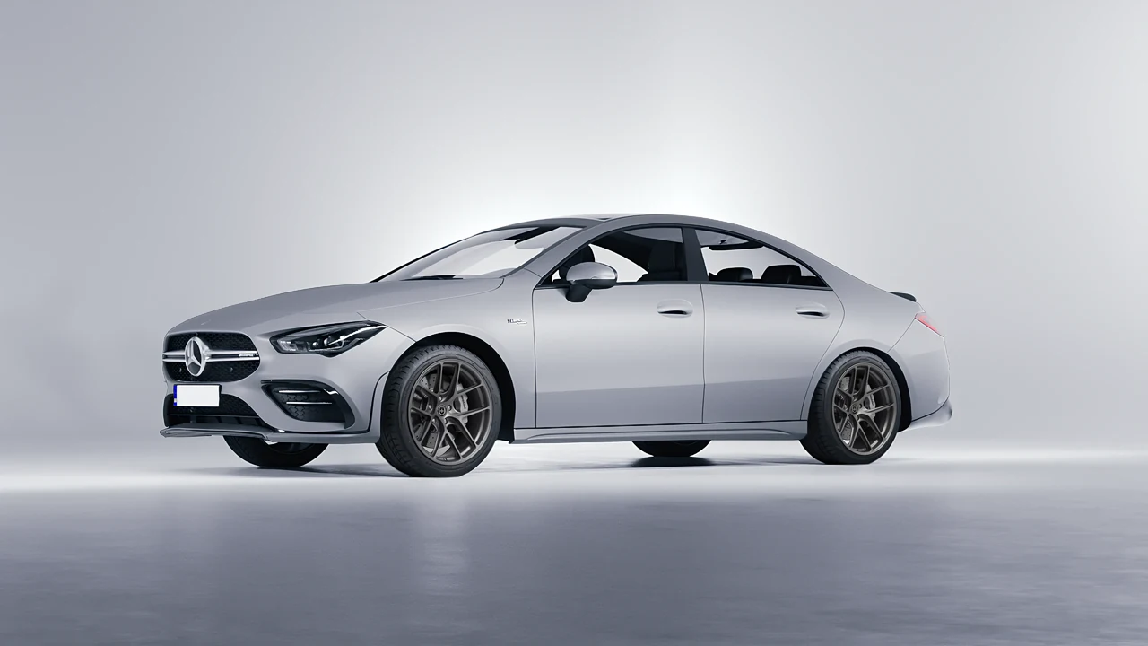 Mercedes-Benz CLA 35 AMG 2020 on HRE Performance Wheels R101-Lightweight forged wheels, front three-quarter view