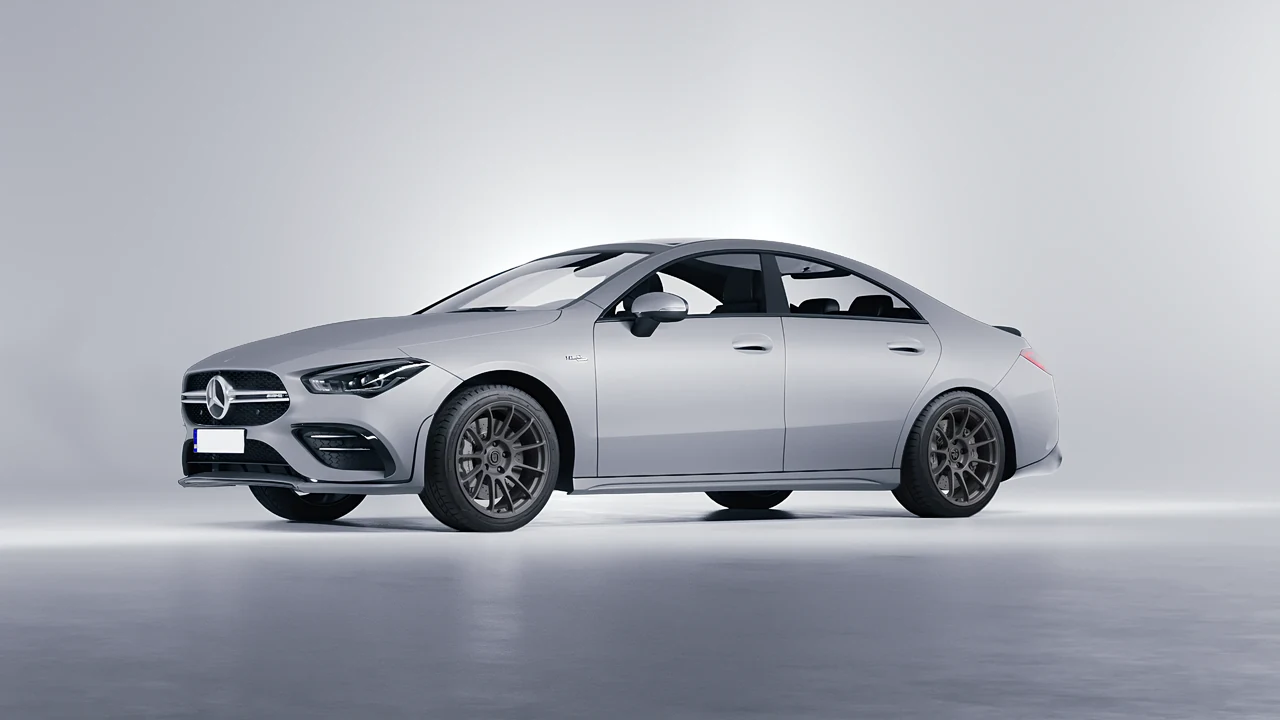 Mercedes-Benz CLA 35 AMG 2020 on HRE Performance Wheels RC103 forged wheels, front three-quarter view