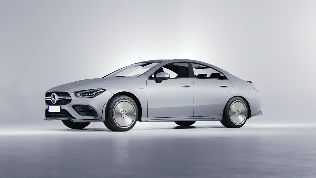 Mercedes-Benz CLA 35 AMG 2020 on RDB LA Zero forged wheels, front three-quarter view