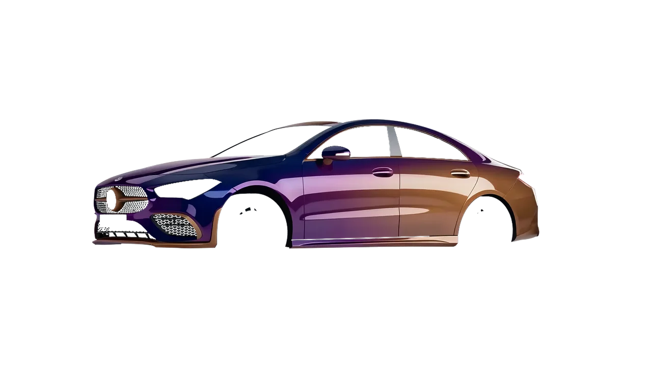 Mercedes-Benz CLA 250 Coupe 2020 wrapped in Gloss Flip Deep Space (3M GP278), front three-quarter view