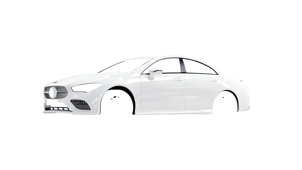 Mercedes-Benz CLA 250 Coupe 2020 wrapped in Gloss White (3M G10), front three-quarter view