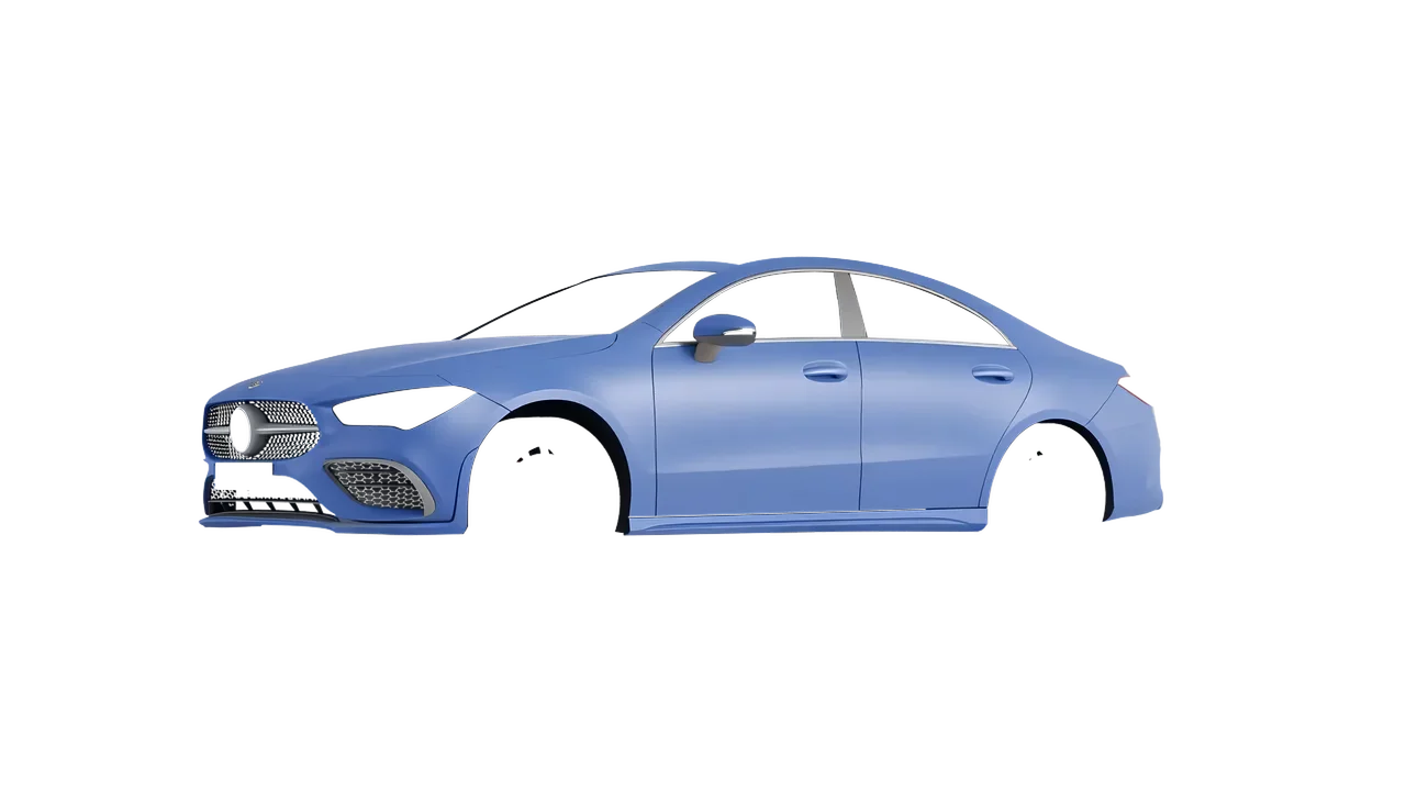 Mercedes-Benz CLA 250 Coupe 2020 wrapped in Dreamline Blue (Avery Dennison SW900-616-O), front three-quarter view