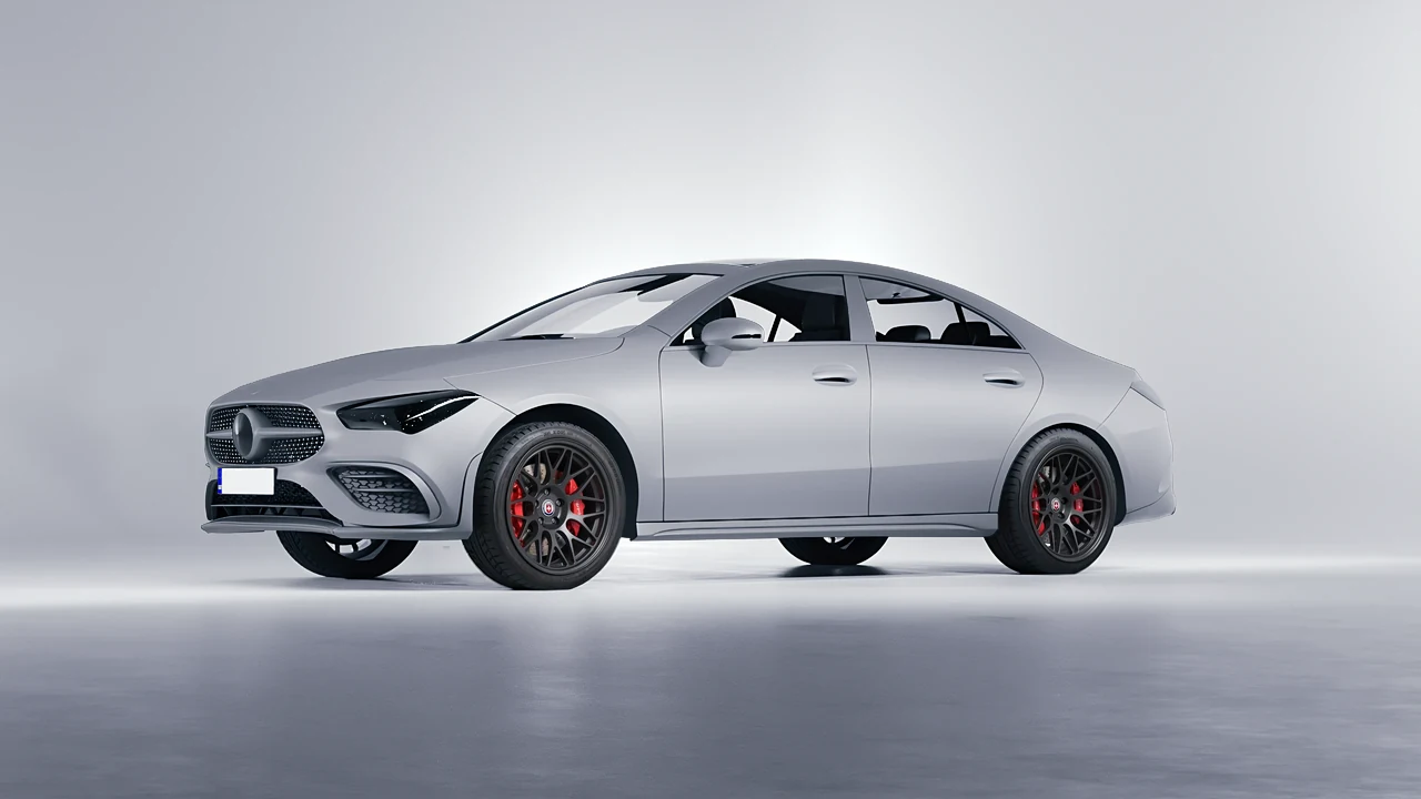 Mercedes-Benz CLA 250 Coupe 2020 on HRE Performance Wheels 300-GT forged wheels, front three-quarter view