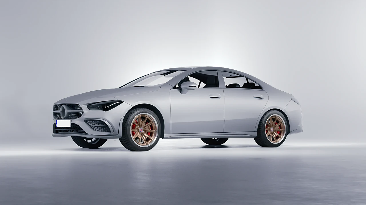 Mercedes-Benz CLA 250 Coupe 2020 on HRE Performance Wheels 427 forged wheels, front three-quarter view