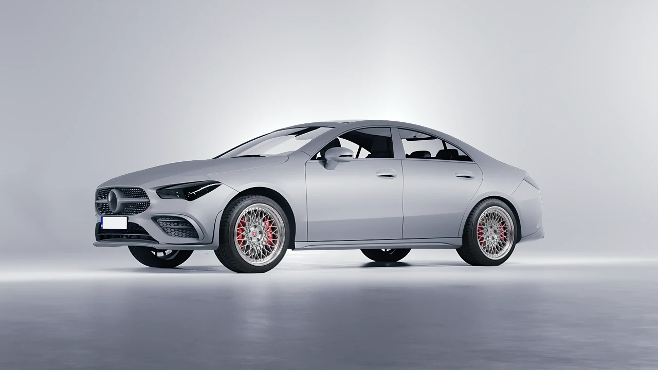 Mercedes-Benz CLA 250 Coupe 2020 on HRE Performance Wheels 501 forged wheels, front three-quarter view