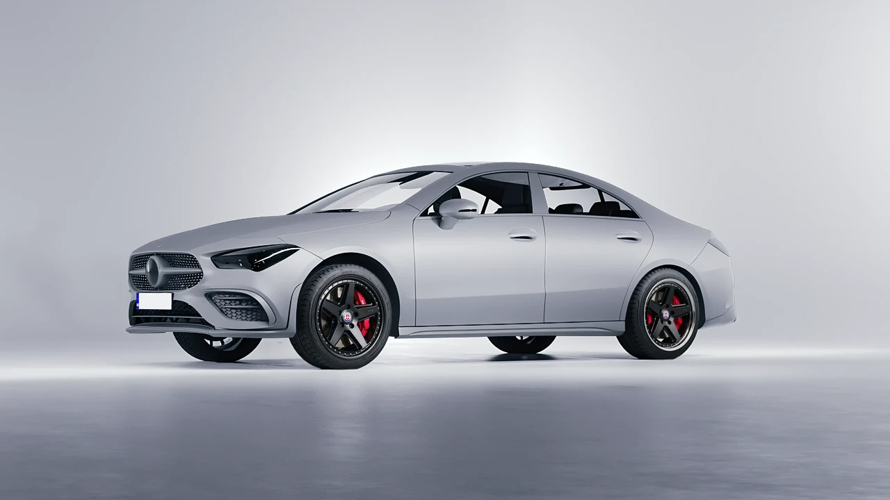 Mercedes-Benz CLA 250 Coupe 2020 on HRE Performance Wheels 517 forged wheels, front three-quarter view