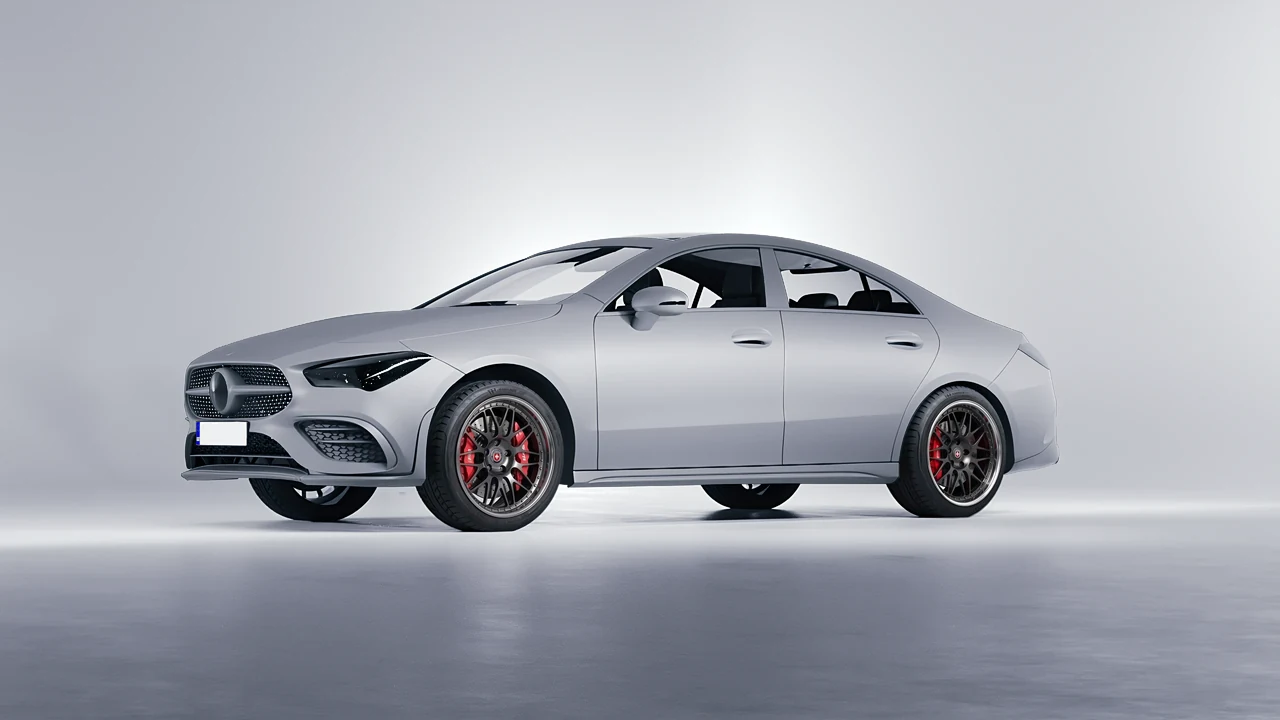 Mercedes-Benz CLA 250 Coupe 2020 on HRE Performance Wheels 540 forged wheels, front three-quarter view