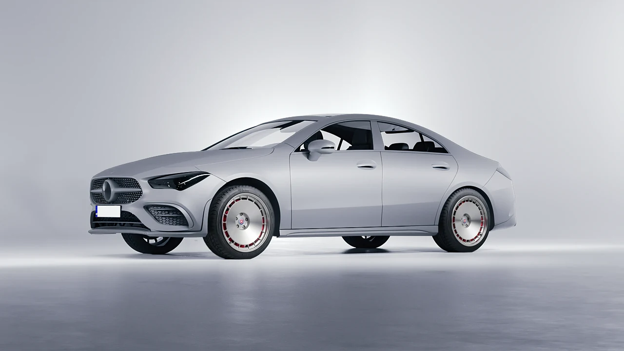 Mercedes-Benz CLA 250 Coupe 2020 on HRE Performance Wheels 935 forged wheels, front three-quarter view