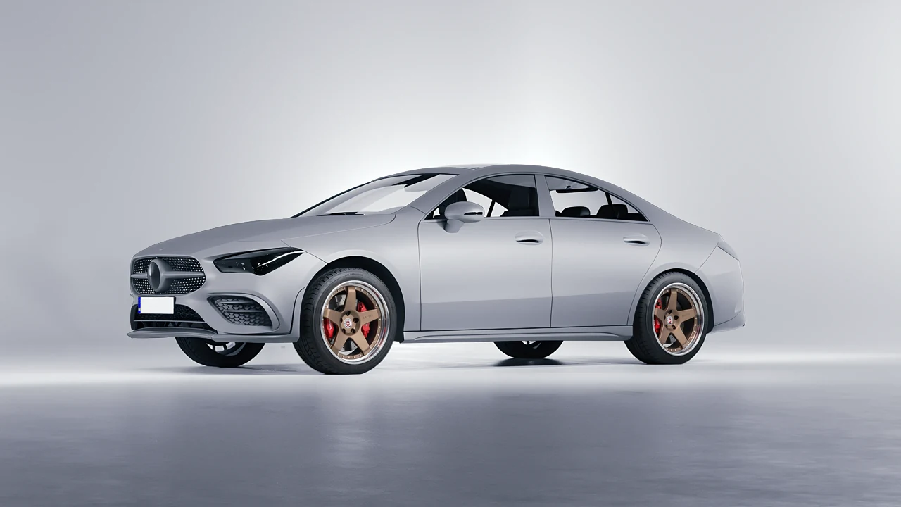Mercedes-Benz CLA 250 Coupe 2020 on HRE Performance Wheels C105 forged wheels, front three-quarter view