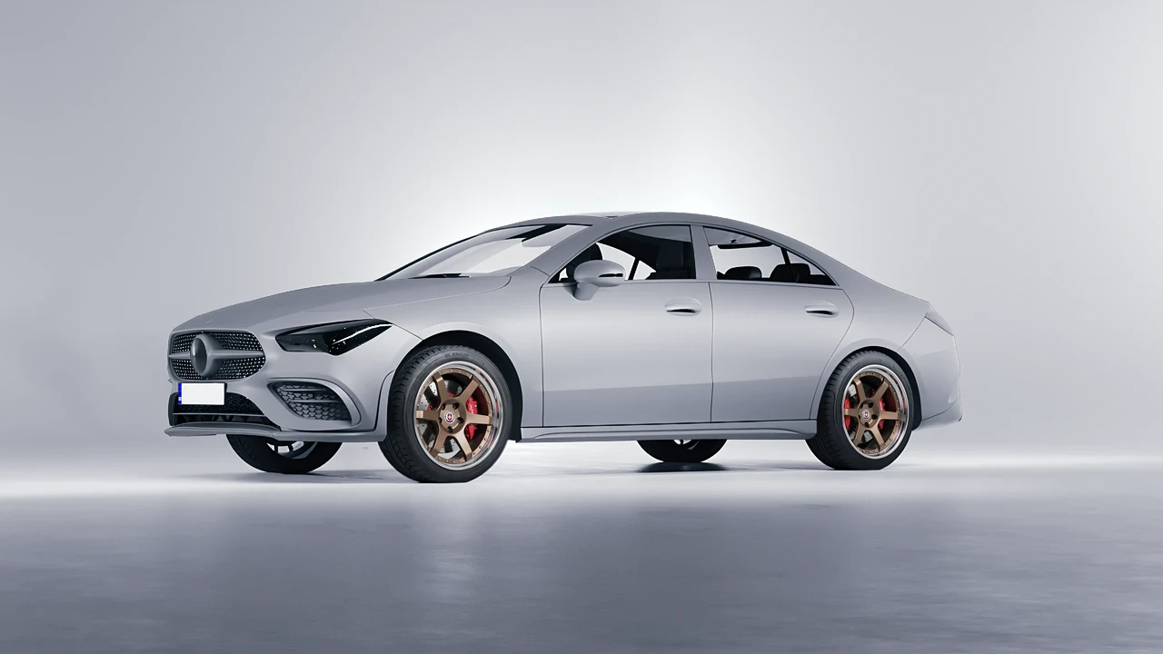 Mercedes-Benz CLA 250 Coupe 2020 on HRE Performance Wheels C106 forged wheels, front three-quarter view