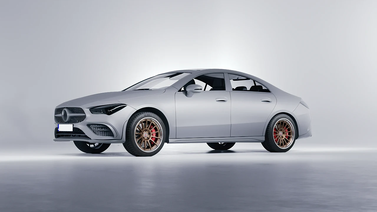 Mercedes-Benz CLA 250 Coupe 2020 on HRE Performance Wheels C109 forged wheels, front three-quarter view