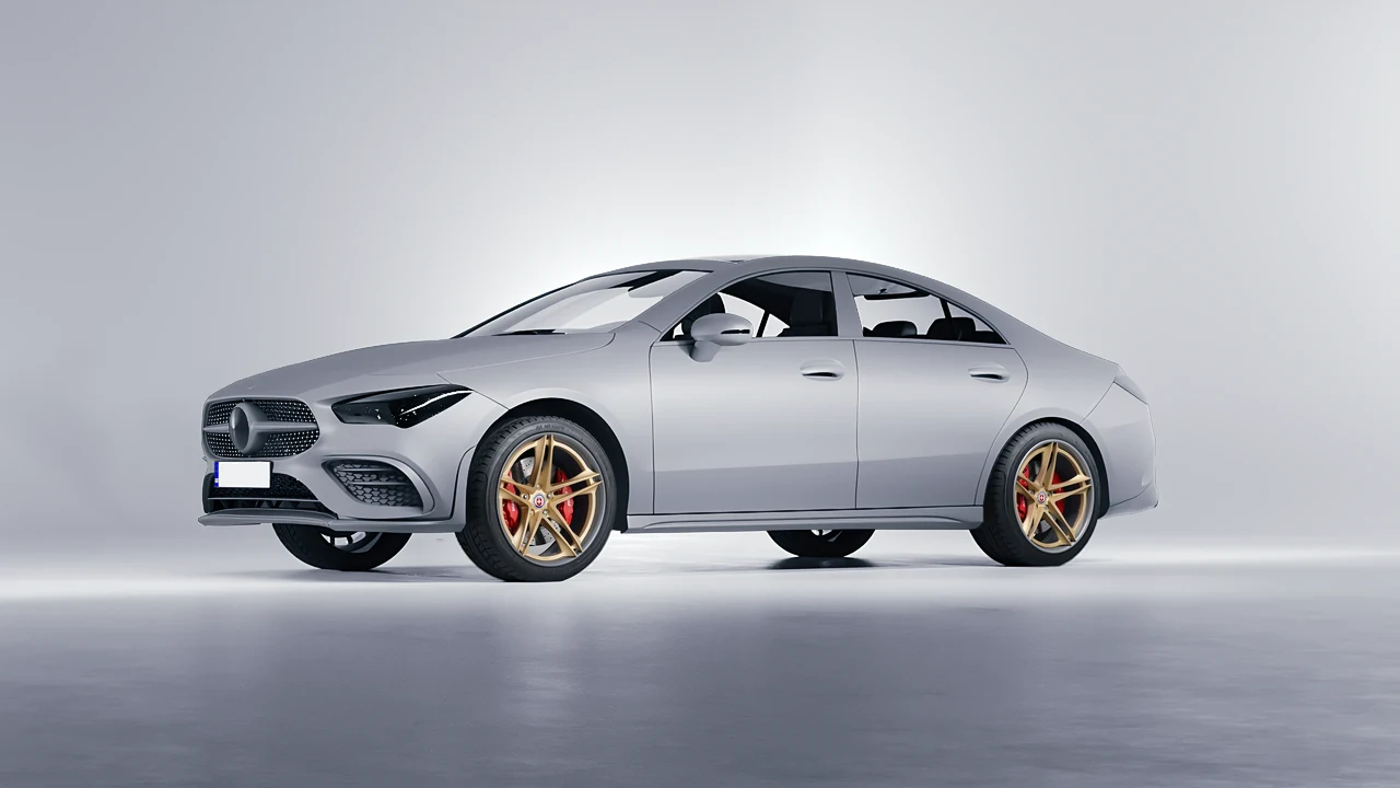 Mercedes-Benz CLA 250 Coupe 2020 on HRE Performance Wheels S207H forged wheels, front three-quarter view