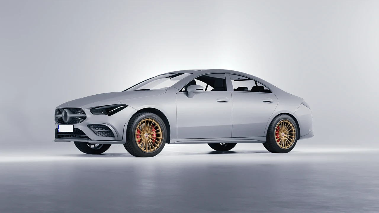 Mercedes-Benz CLA 250 Coupe 2020 on HRE Performance Wheels S209H forged wheels, front three-quarter view