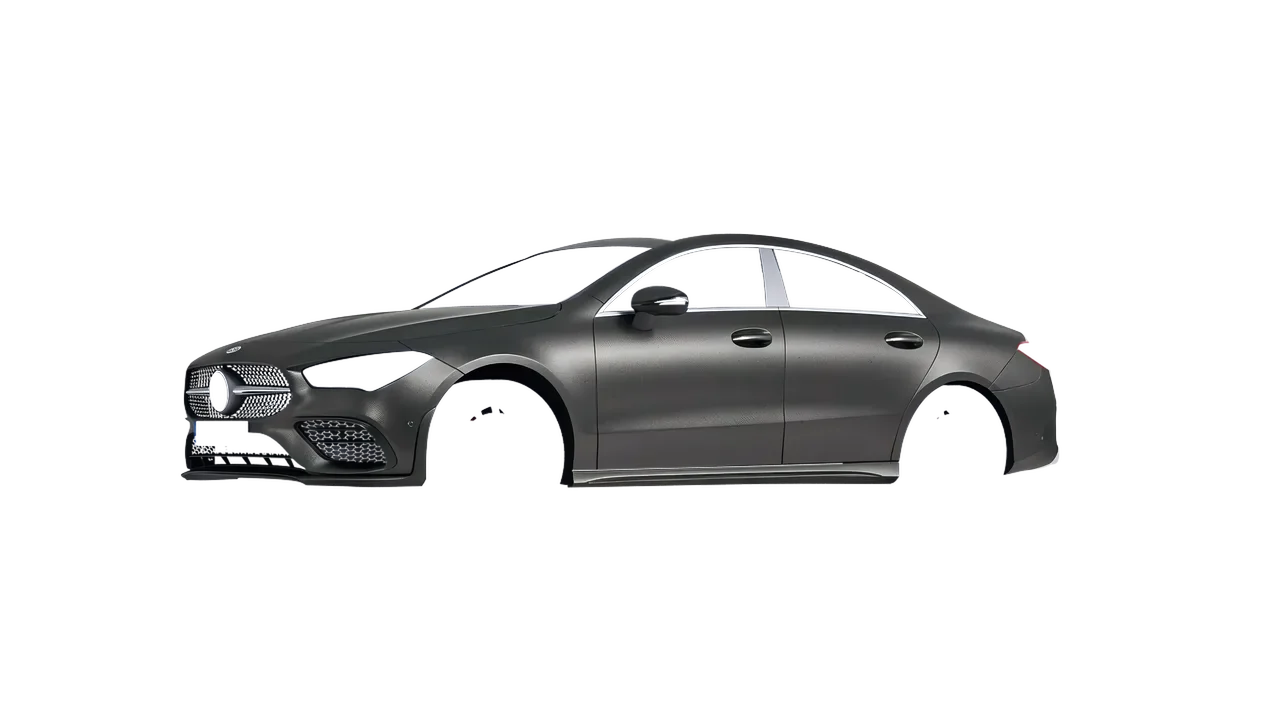 Mercedes-Benz CLA 250 Coupe 2020 wrapped in Black Rock Grey (Avery Dennison SW900-823-M), front three-quarter view