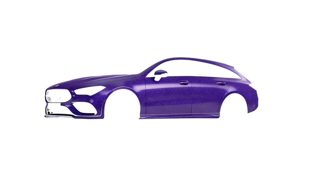 Mercedes-Benz CLA Shooting Brake 2020 wrapped in Purple (Avery Dennison SW900-587-D), front three-quarter view
