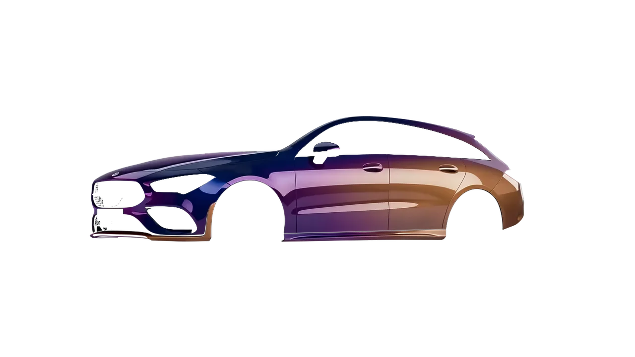 Mercedes-Benz CLA Shooting Brake 2020 wrapped in Gloss Flip Deep Space (3M GP278), front three-quarter view