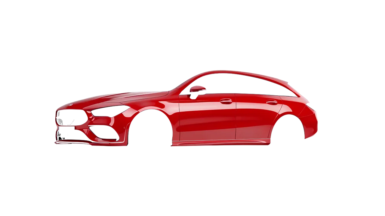 Mercedes-Benz CLA Shooting Brake 2020 wrapped in Hot Rod Red (3M G13), front three-quarter view