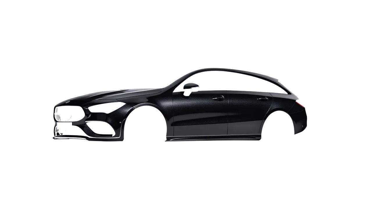 Mercedes-Benz CLA Shooting Brake 2020 wrapped in Mystery Black (Avery Dennison SW900-184-M), front three-quarter view