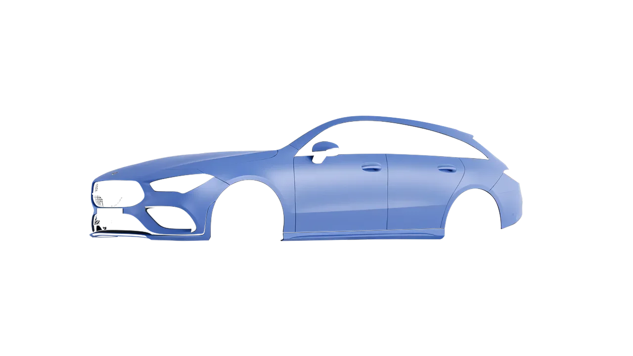 Mercedes-Benz CLA Shooting Brake 2020 wrapped in Dreamline Blue (Avery Dennison SW900-616-O), front three-quarter view