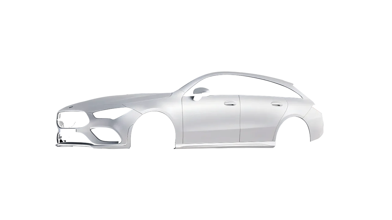 Mercedes-Benz CLA Shooting Brake 2020 wrapped in Matte Silver (3M M21), front three-quarter view