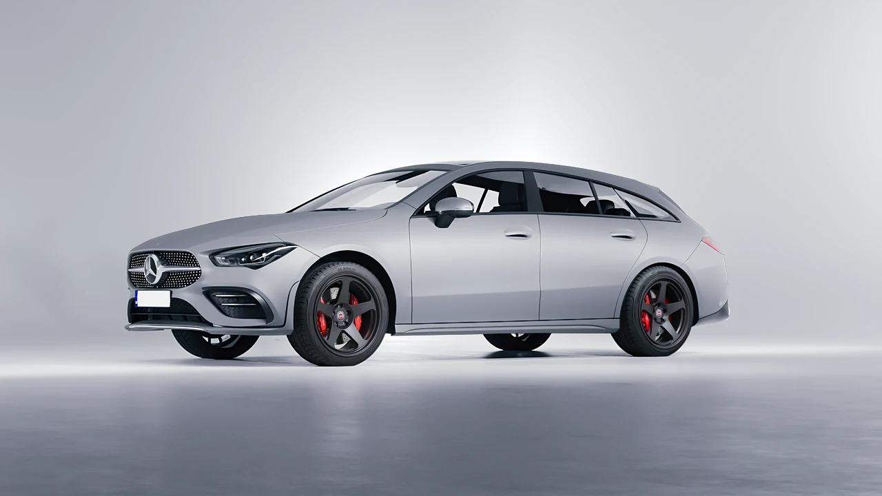 Mercedes-Benz CLA Shooting Brake 2020 on HRE Performance Wheels 305-GT forged wheels, front three-quarter view