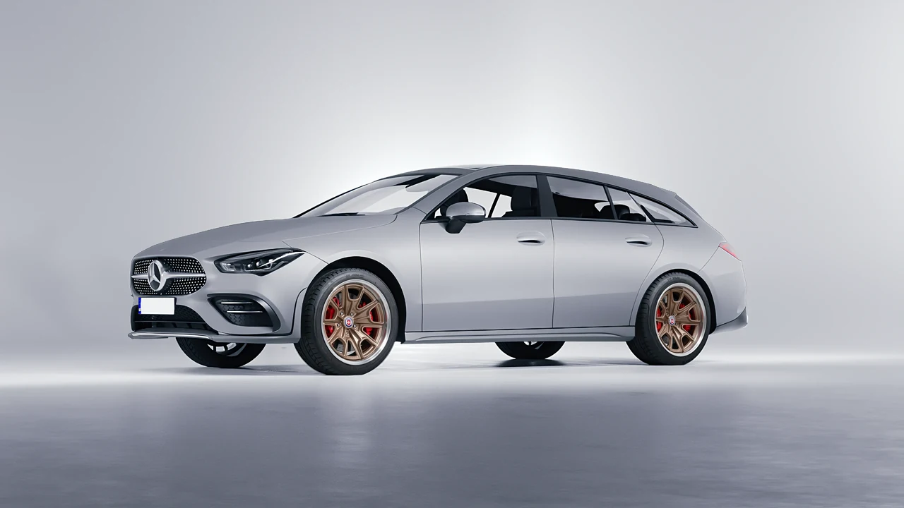 Mercedes-Benz CLA Shooting Brake 2020 on HRE Performance Wheels 427 forged wheels, front three-quarter view