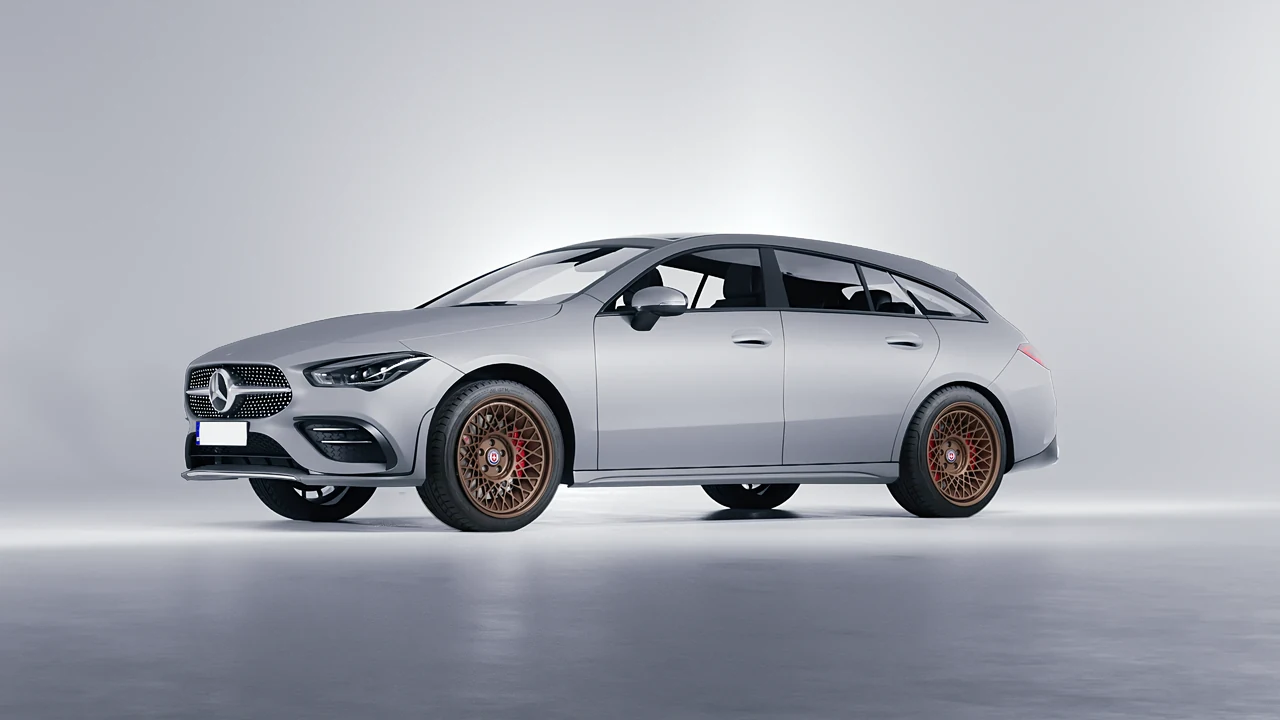 Mercedes-Benz CLA Shooting Brake 2020 on HRE Performance Wheels 501-GTM forged wheels, front three-quarter view