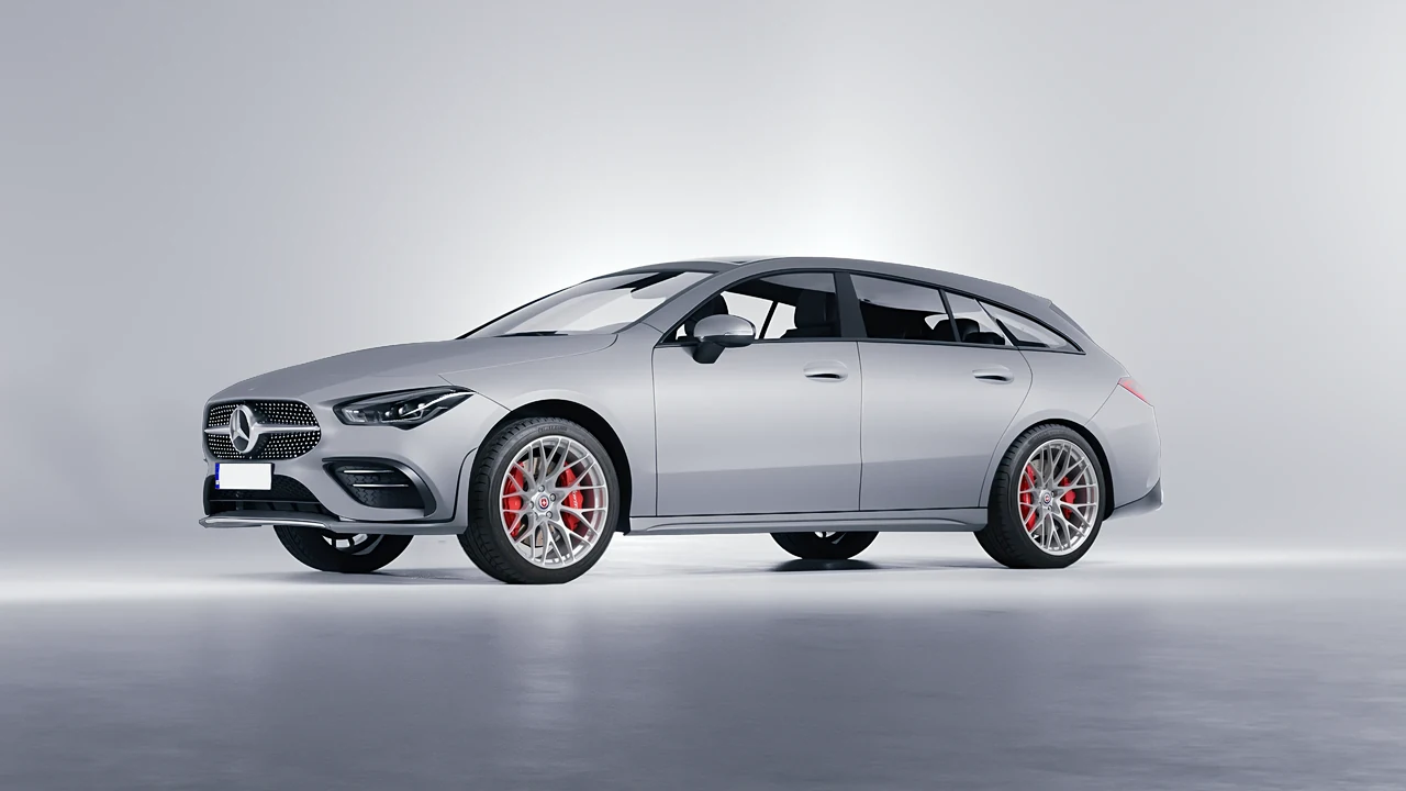 Mercedes-Benz CLA Shooting Brake 2020 on HRE Performance Wheels 520M forged wheels, front three-quarter view