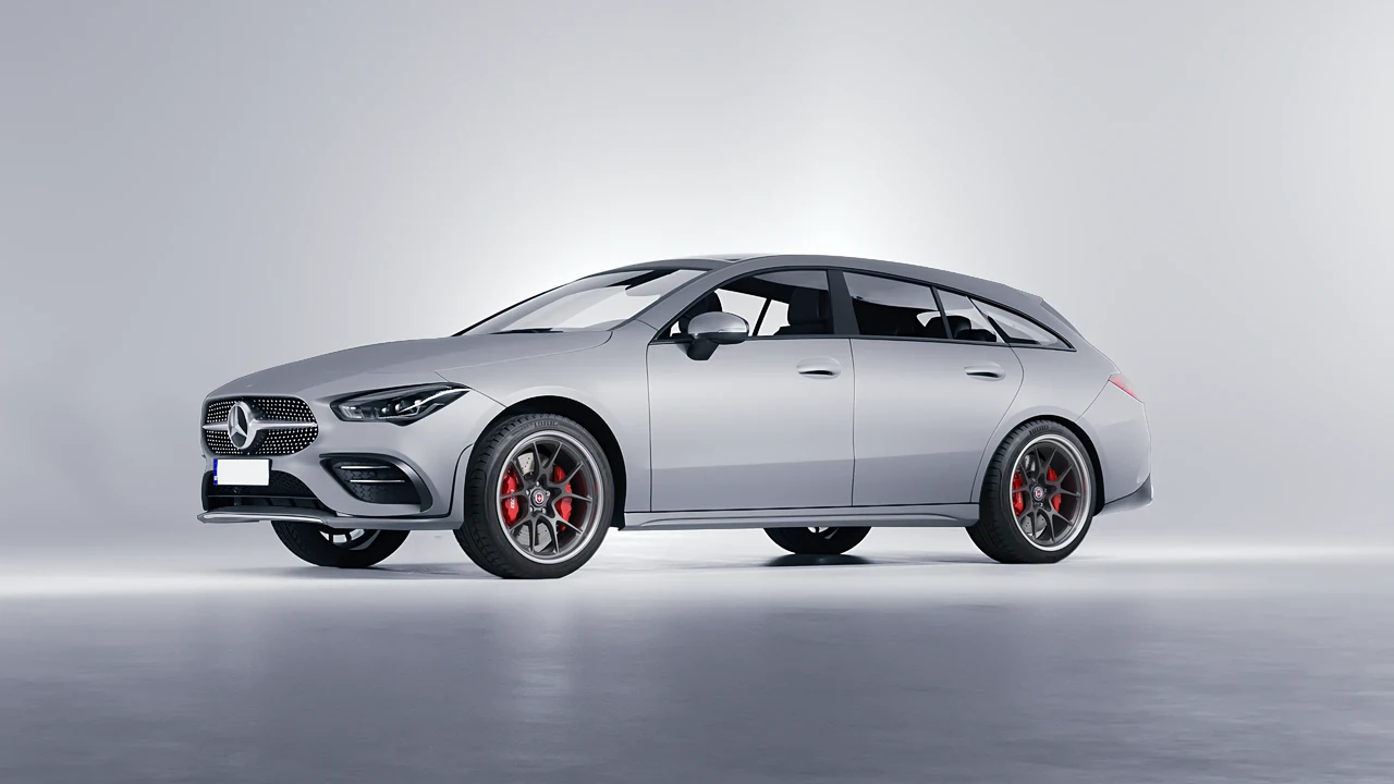 Mercedes-Benz CLA Shooting Brake 2020 on HRE Performance Wheels 521 forged wheels, front three-quarter view
