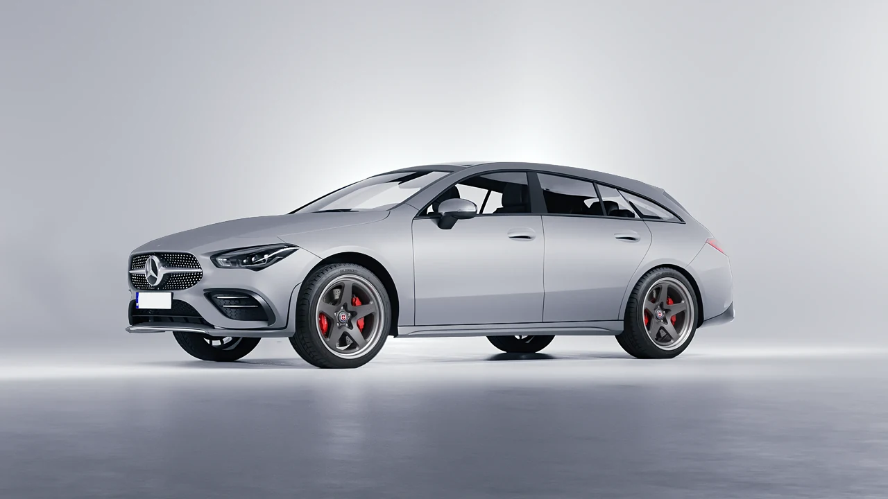 Mercedes-Benz CLA Shooting Brake 2020 on HRE Performance Wheels 527 forged wheels, front three-quarter view