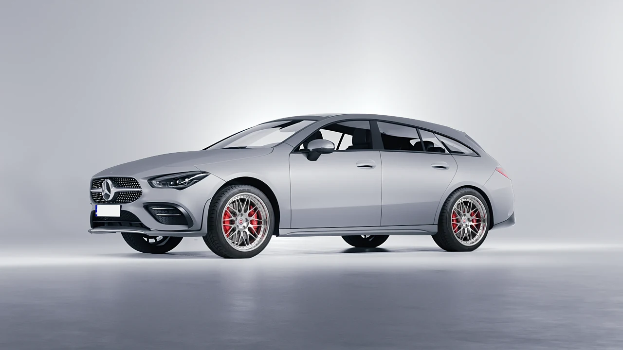 Mercedes-Benz CLA Shooting Brake 2020 on HRE Performance Wheels 540C forged wheels, front three-quarter view