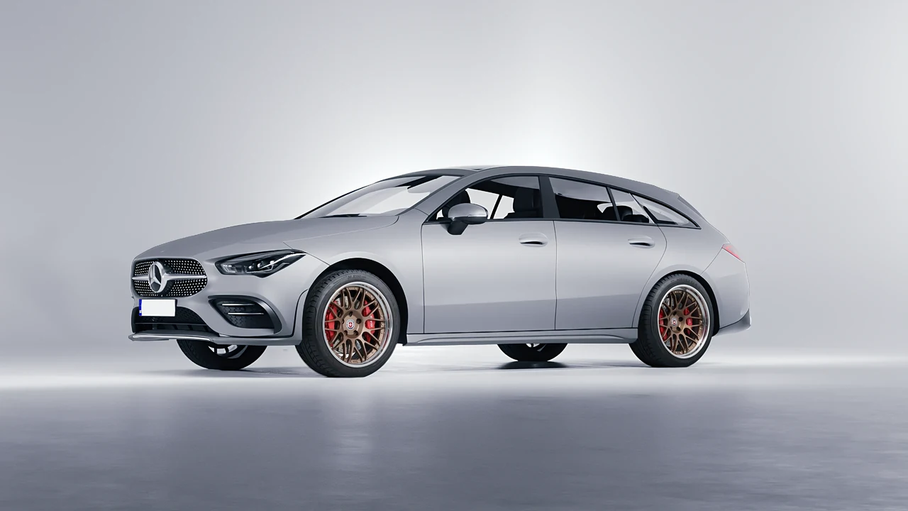 Mercedes-Benz CLA Shooting Brake 2020 on HRE Performance Wheels C100 forged wheels, front three-quarter view
