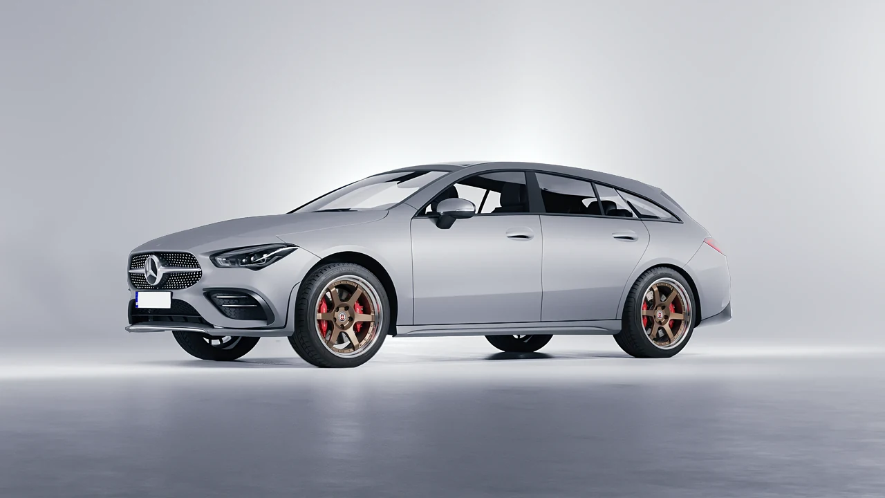 Mercedes-Benz CLA Shooting Brake 2020 on HRE Performance Wheels C106 forged wheels, front three-quarter view