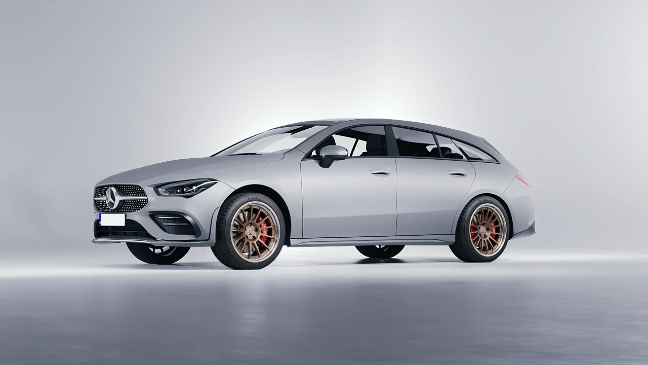 Mercedes-Benz CLA Shooting Brake 2020 on HRE Performance Wheels C109 forged wheels, front three-quarter view