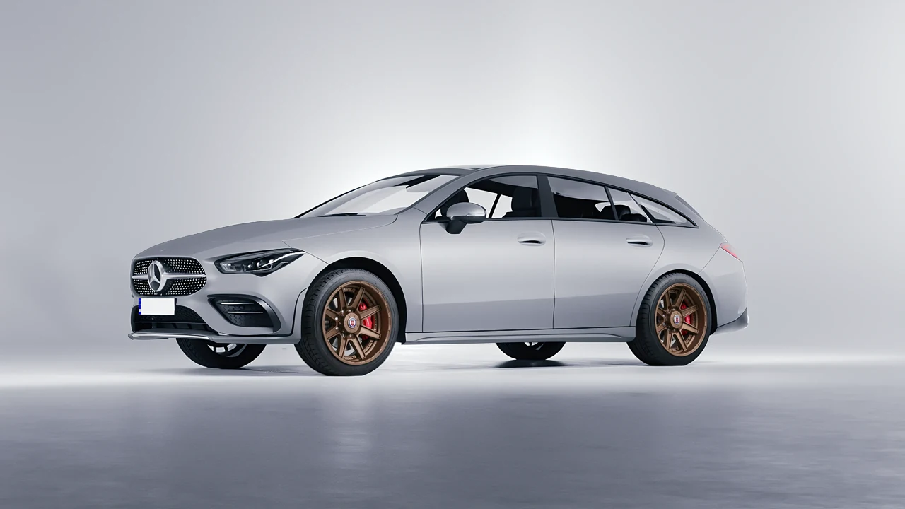 Mercedes-Benz CLA Shooting Brake 2020 on HRE Performance Wheels HD188 forged wheels, front three-quarter view