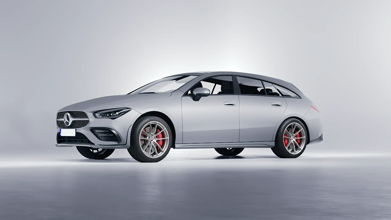 Mercedes-Benz CLA Shooting Brake 2020 on HRE Performance Wheels P104 forged wheels, front three-quarter view