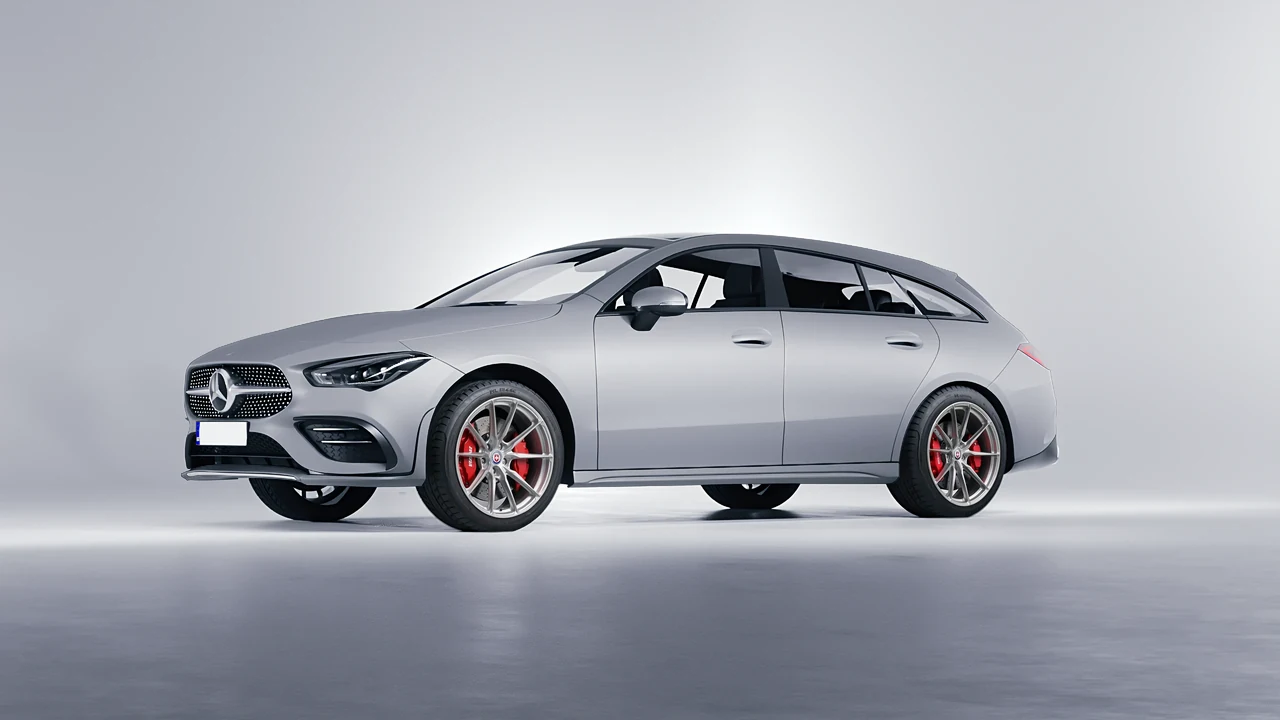 Mercedes-Benz CLA Shooting Brake 2020 on HRE Performance Wheels P104SC forged wheels, front three-quarter view