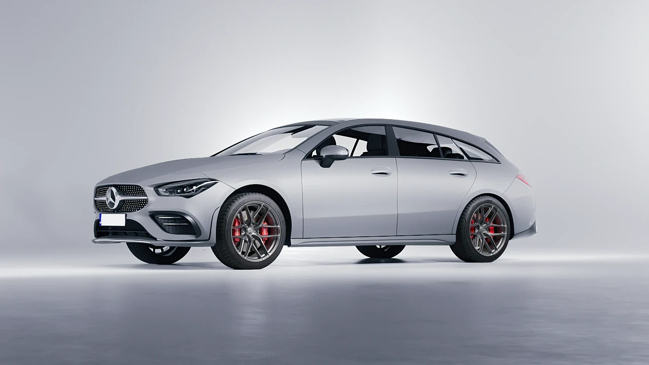 Mercedes-Benz CLA Shooting Brake 2020 on HRE Performance Wheels P161SC forged wheels, front three-quarter view