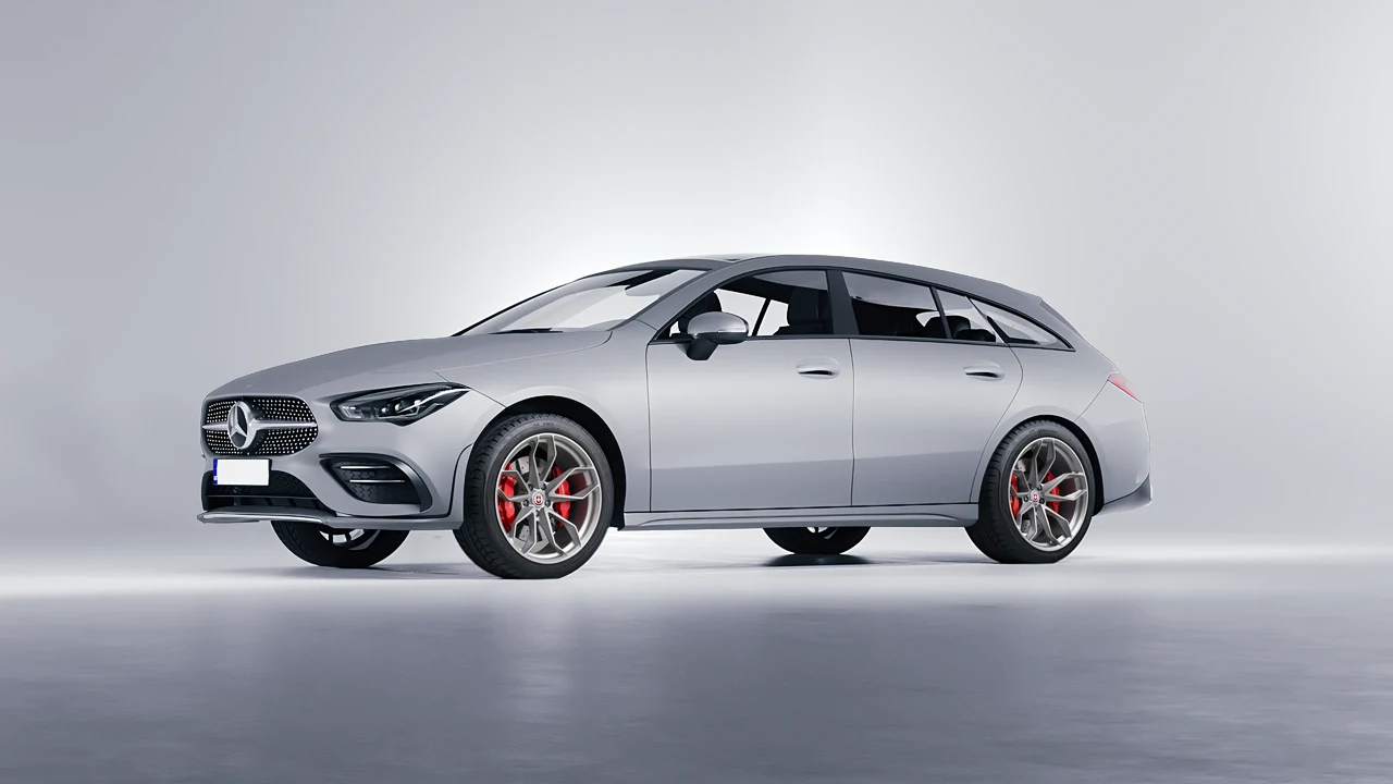 Mercedes-Benz CLA Shooting Brake 2020 on HRE Performance Wheels P201 forged wheels, front three-quarter view